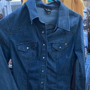 Guess Blue Denim Shirt